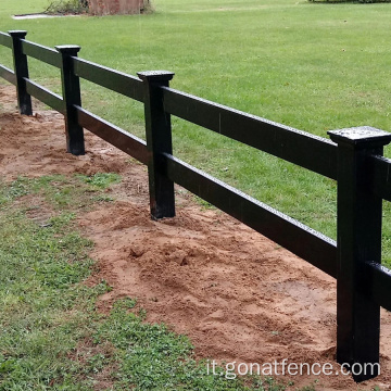 Recinzioni di cavallo in PVC nero